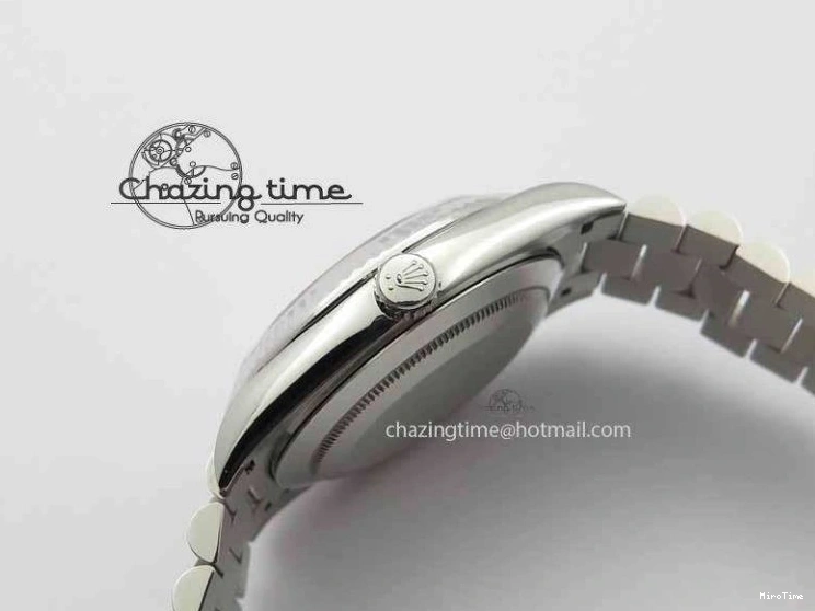 MiroTime 0423 Unisex Day Date 40mm SS BP Maker Best Edition Silver Dial Diamond Markers On SS Bracelet ETA 3690